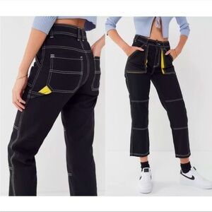 BDG Maura Contrast Stich Black with Yellow Skate/Carpenter Jean Size 26